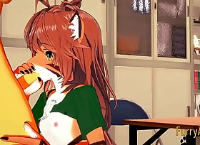 Furry Futanari Hentai 3D - Dog Futanari and Tiger Girl blowjob and fucked down creampie - Anime Manga Japanese Yiff Cartoon  Porn