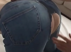 Japanese busty in jeans