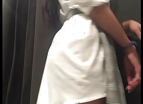 Sum me in shopping center changing room, asian no panties public upskirt