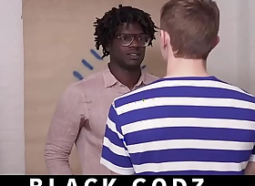 Interracial perfidious monster cock tearing open colourless dude bareback BLACK-GODZ XXX porn video