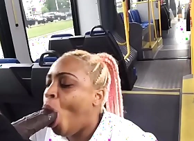 Houston College Ebony Slut Drains Black Monster Flannel On Public Bus