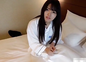 The cutest Japanese black-haired stunner gets a blowjob and a creampie 2 uncensored unpaid