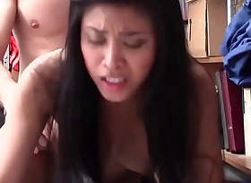 Cute asian hold-up man was snarled illegal and gets punish fucked