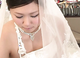 Pessimistic Emi Koizumi fucked on wedding dress uncensored.