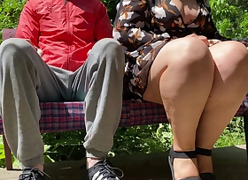 Lovely simple breasted cougar MILF gave me a golden shower in the park