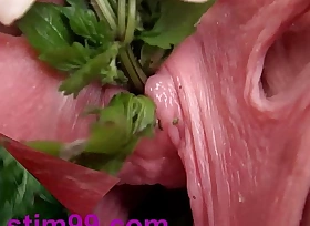 Nettles in peehole urethral insertion nettles & going knuckle deep cunt