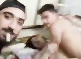 Sexy Iraqi wife drilled more young urchin while their way husband watches