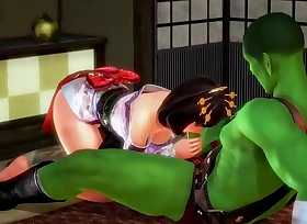 Oriental doll anime having sex prevalent a green orc man in hawt gonzo anime game fighting picture
