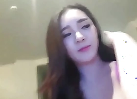 Korean cam hew shows she has milk in her titties