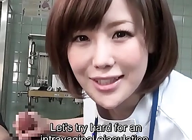 Subtitled cfnm japanese female alloy gives turns out that handjob