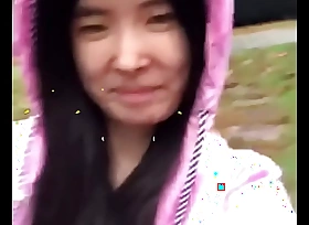 Asian Legal age teenager straightforward discloses myself in the rain!
