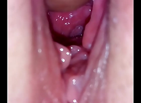Close-up inside cunt hole with an increment of ejaculation