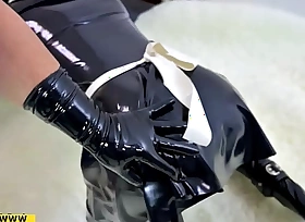 [Fejira com] Cute latex maid spanking femdom