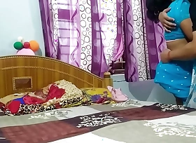 Hot wife Rakhi in blue saree shacking up connected with her boyfriend to penetrate hard inside pussy on Xhamster 2023