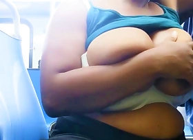 Desi Aunty Play with Big Boobs with respect to helpfulness Bus