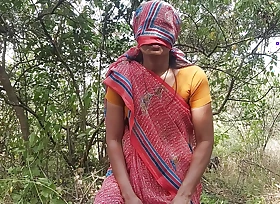 Indian desi aunty,  brutal anal sex beside jungle.