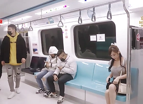 Risky Sex with Hot Asian Amateur on Real Taiwan Public Train Unabated with Huge Cumshot