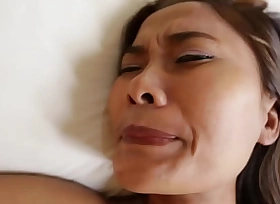 Asian MILF caught in rain comes inside strangers hotel room plus takes his cum inside her as A thanks