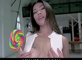 Sexy Asian Pop Famousness Delighting her Tasty Cunt with a Big Piece of Cock [UNCENSORED]