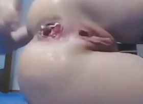 Extreme anal masturbation