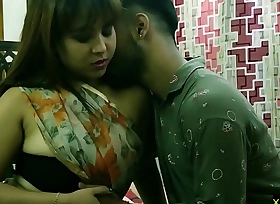 Indian spectacular Hot model sex with teen brat at one's fingertips home! with clear hindi audio! sharee sex