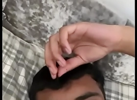 Abdulllah Awan asian Gay living apropos United Kingdom masturbates with his hand