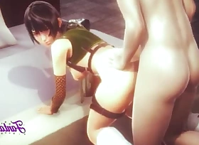 Final Fantasy VII Hentai 3D - Yuffie Handjob, Blowjob and fucked with creampie - Anime Manga Porn