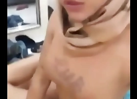 Muslim Indonesian Shemale get fucked by lucky man