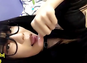 Asian teen femboy cumshot