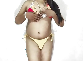 BEACH FASHION PART 2 - SOLO INDIAN TRANS CROSSDRESSING IN BIKINI