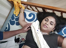 Vaishnavy kerala saree bdsm both hands and legs fated on both demolish of bed and doing navel lick roughly lip lock hot romance by Sharun