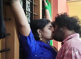 Kerala half saree BDSM hand on window and hot romance with pussy and ass lick romance, Mallu hot sex by Vaishnavy and Sharun Raj