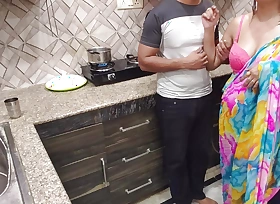 Indian Desi Bhabhi Fucked Hard by Her Devar Principal Time take kitchen