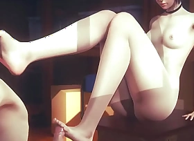 Uncensored Hentai - Kana rub-down the make fun of Girl Suck and footjob - Japanese Asian Manga Anime Game Porn