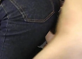 Japanese chick receives drilled in crotchless jeans uncensored
