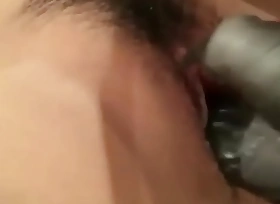 Chinese girl makes herself wet increased by creamy