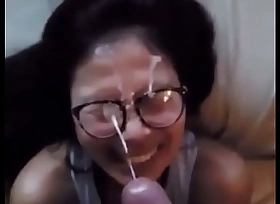 Small ASIAN GIRL takes MASSIVE FACIAL from BBC