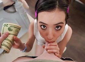 Cute Stepsis Asia Rivera Blows For Money