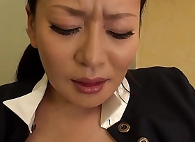 Japanese maid, Rei Kitajima was caught stroking at work, uncensored