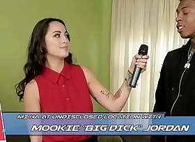 BANGBROS - Asian Reporter Mi Ha Takes On Mookie's Big Threatening Load of shit